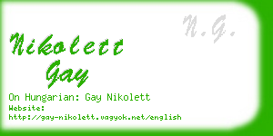 nikolett gay business card